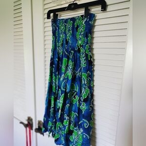 Makai Beach Hawaii Women's NWT Tropical Print Tube Dress Size XXS